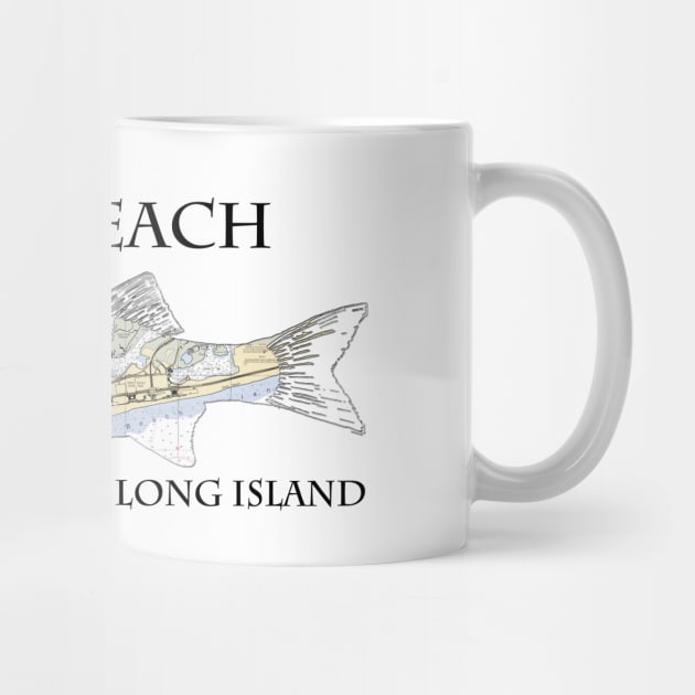 Fishing Jones beach nautical striped bass shirt long island, stickers, decal by Hook Ink